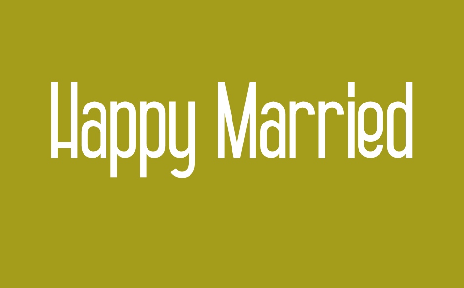 Happy Married font big