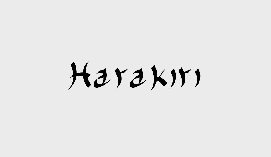 Harakiri font big