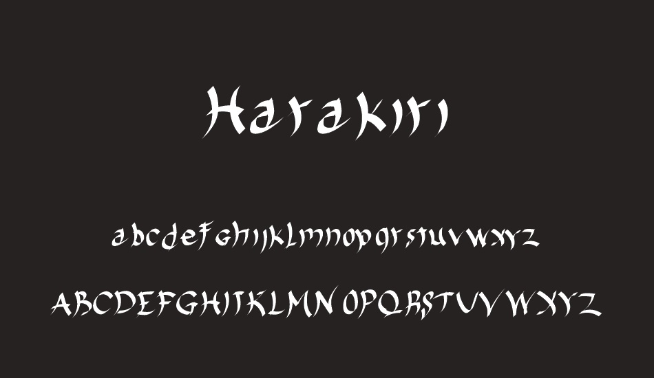 Harakiri font