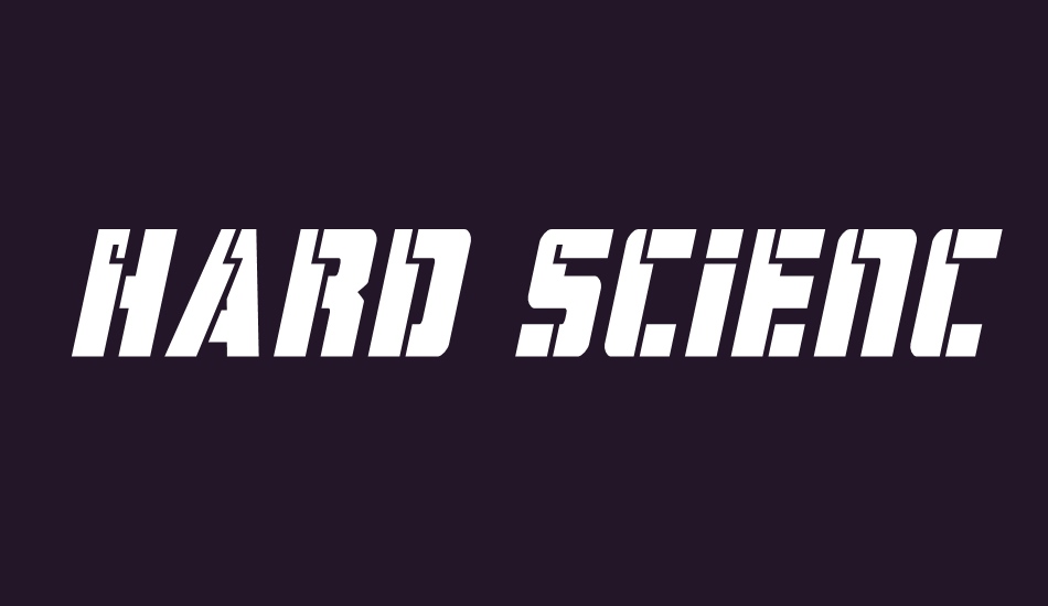 Hard Science Italic font big