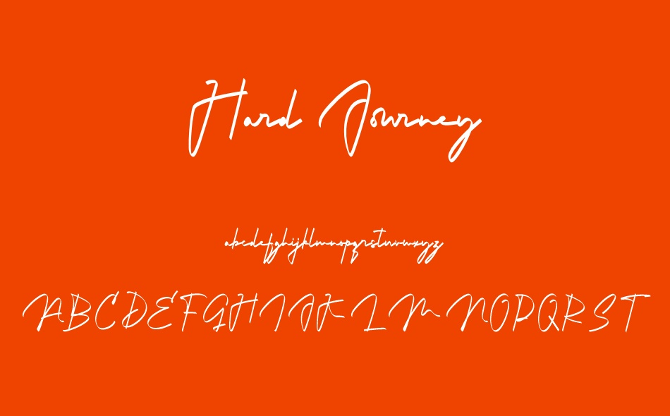 Hard Journey Demo font