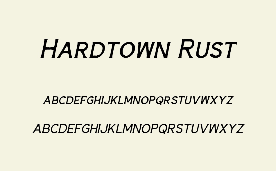 Hardtown font