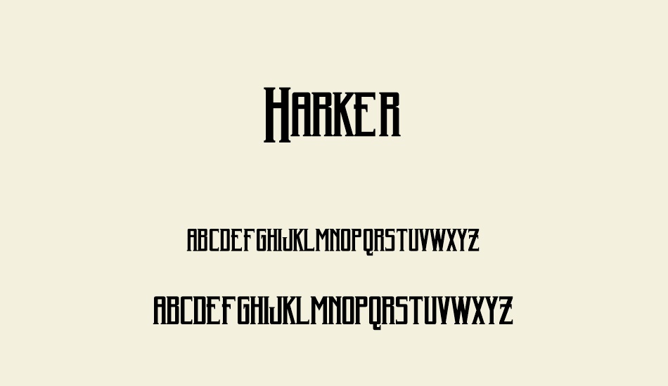 Harker font