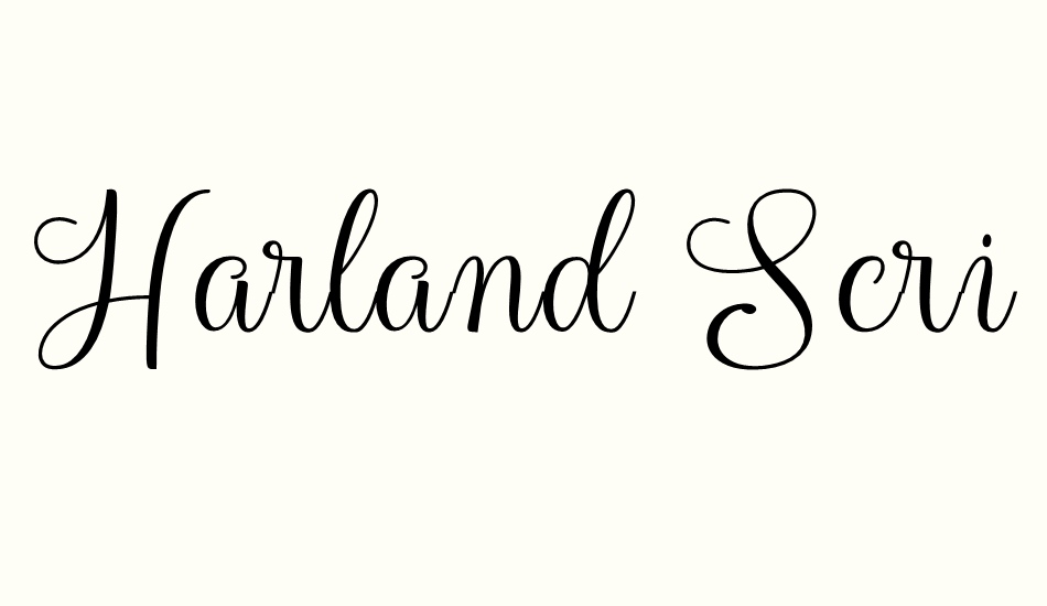 Harland Script Demo font big