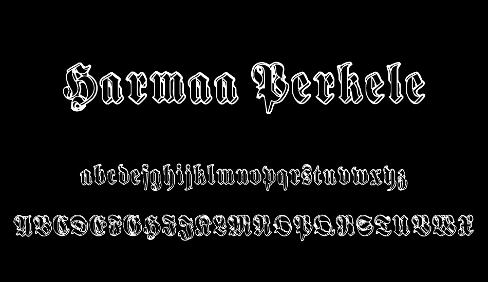 Harmaa Perkele font