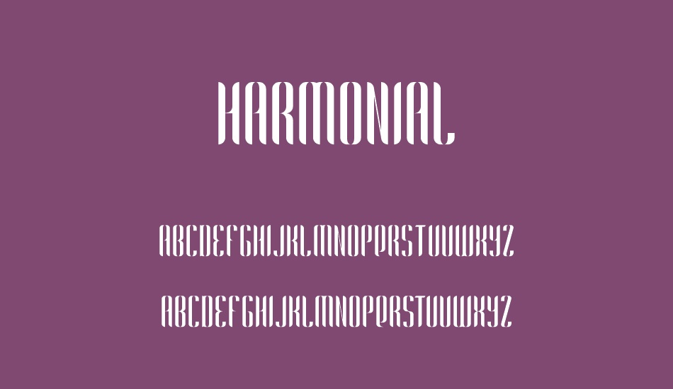 Harmonial font