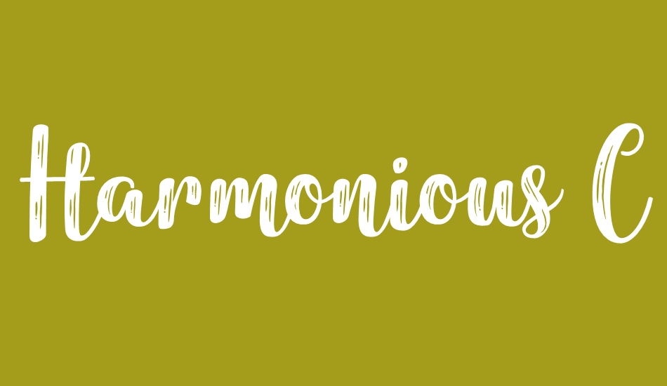Harmonious Calendar free font