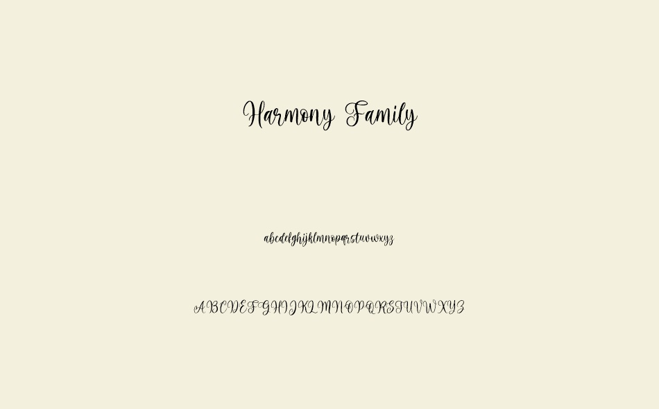 Harmony Family font