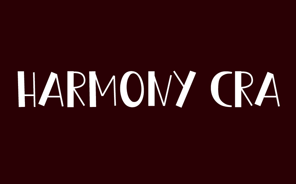 Harmony Craft font big