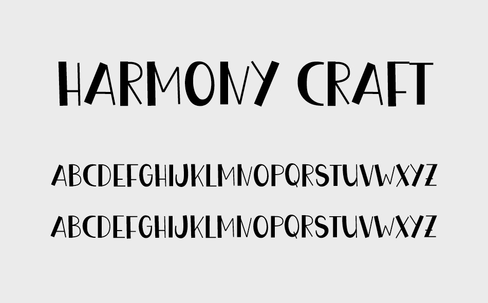 Harmony Craft font