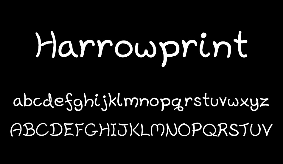 Harrowprint font
