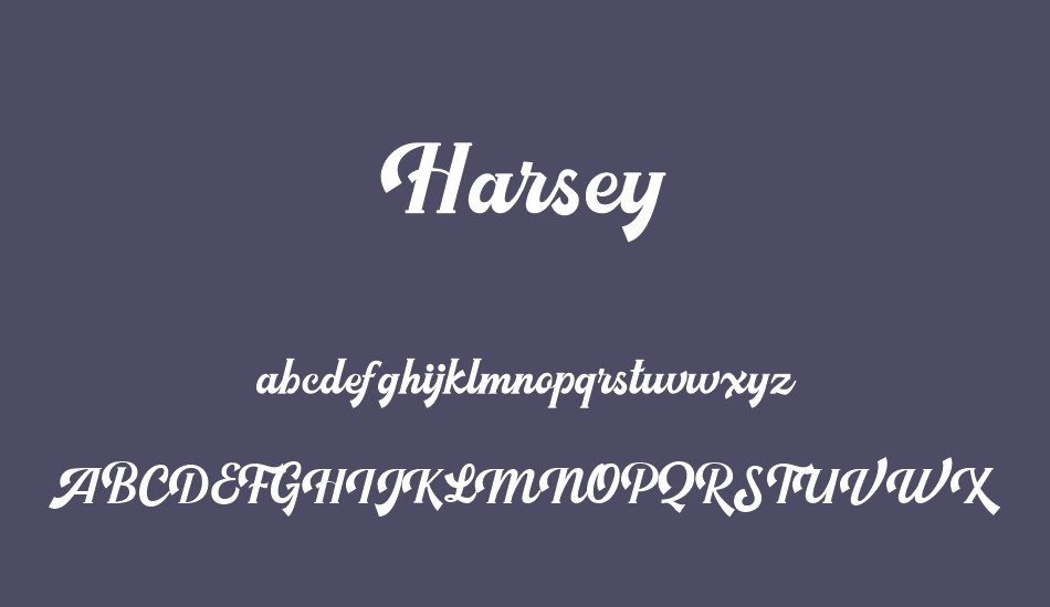 Harsey DEMO font