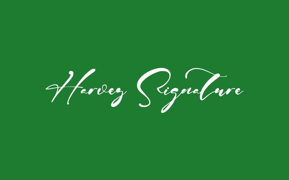 Harvey Signature font big
