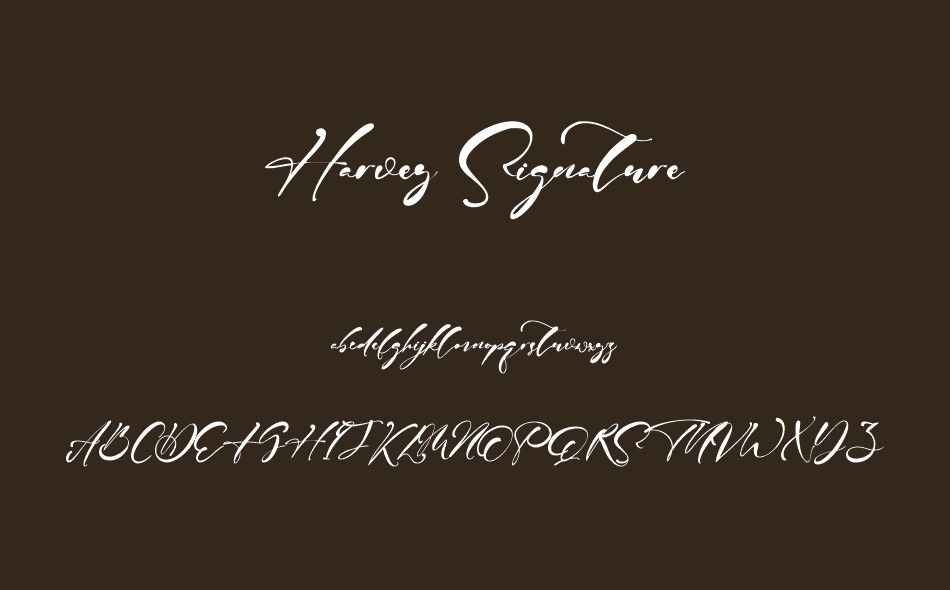 Harvey Signature font