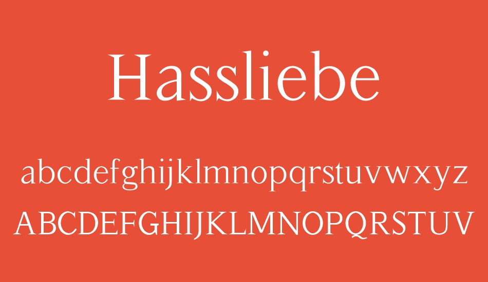 Hassliebe font