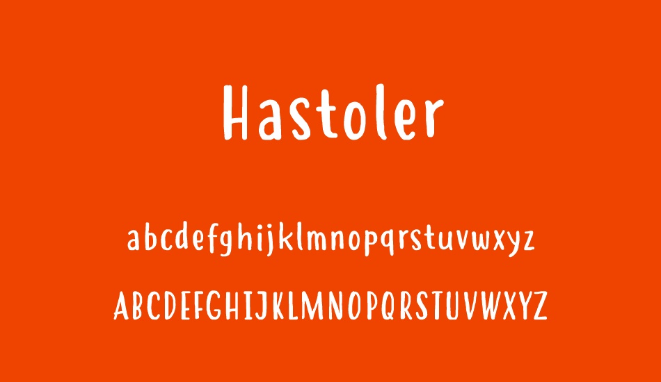 Hastoler font