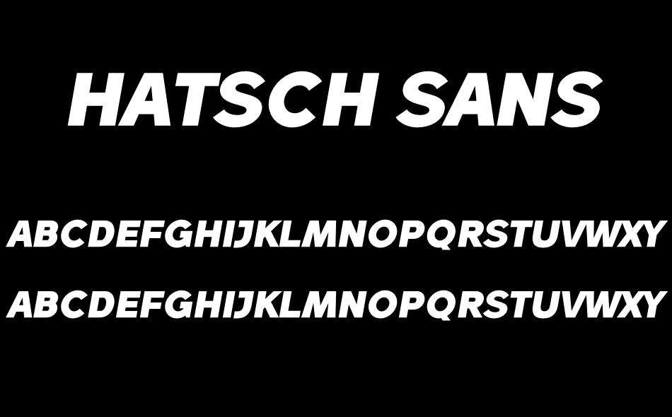 Hatsch Sans font