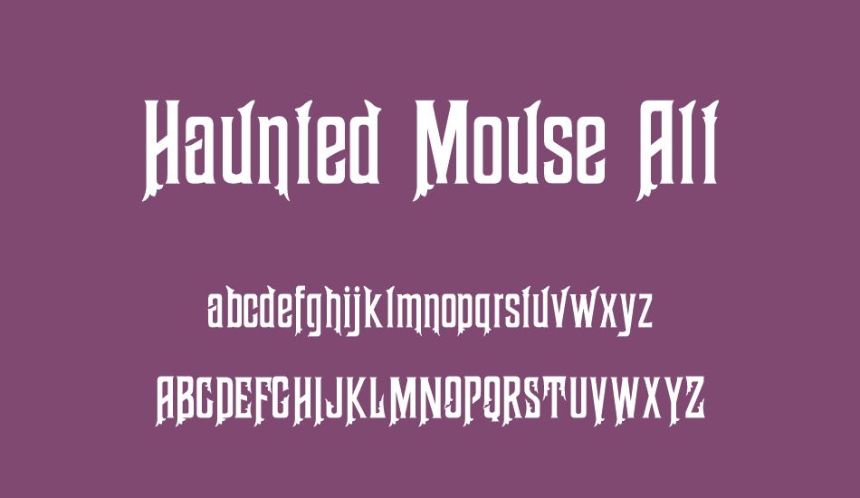 Haunted Mouse Alt font