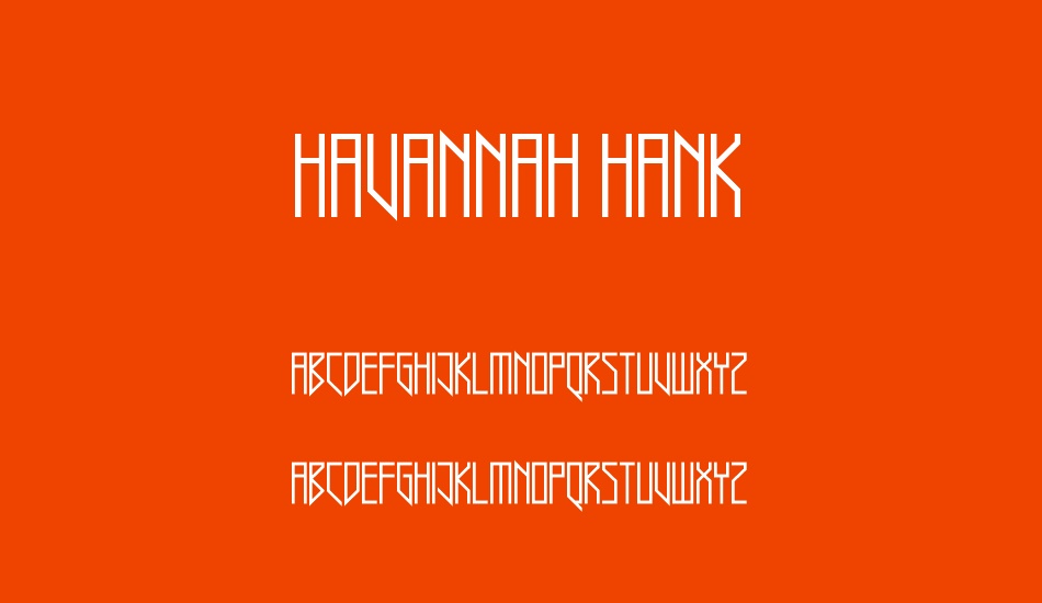 Havannah Hank font