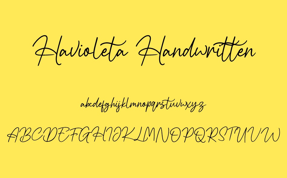 Havioleta Handwritten font