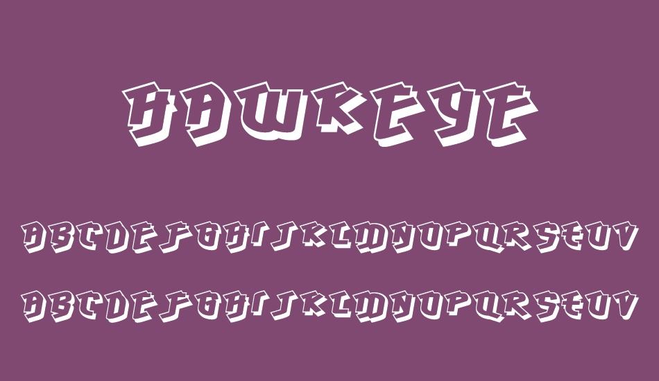 Hawkeye font