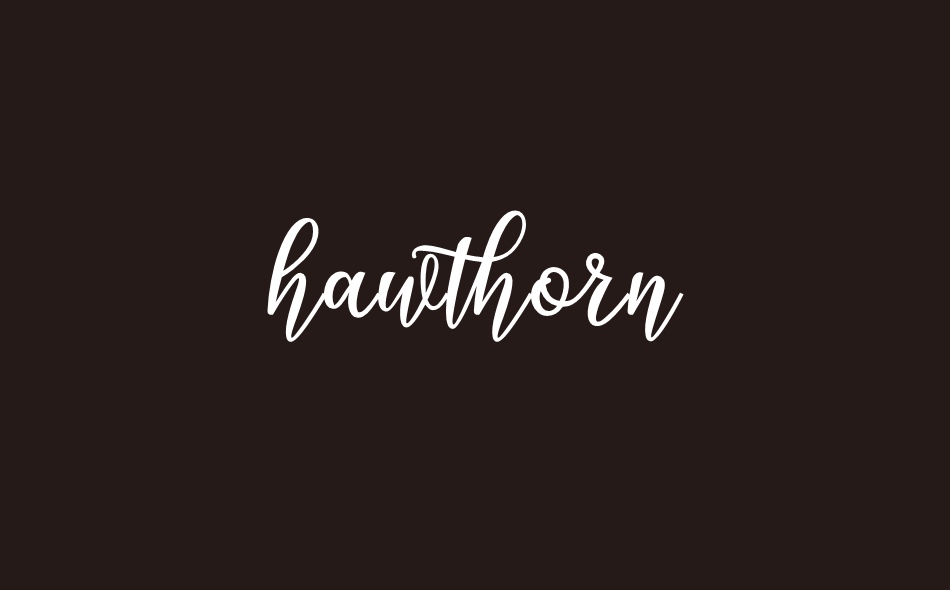 Hawthorn font big