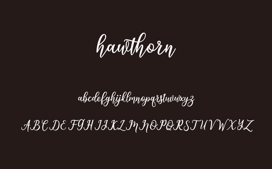 Hawthorn font