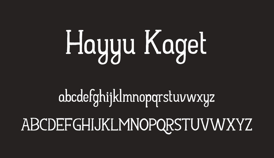 Hayyu Kaget font