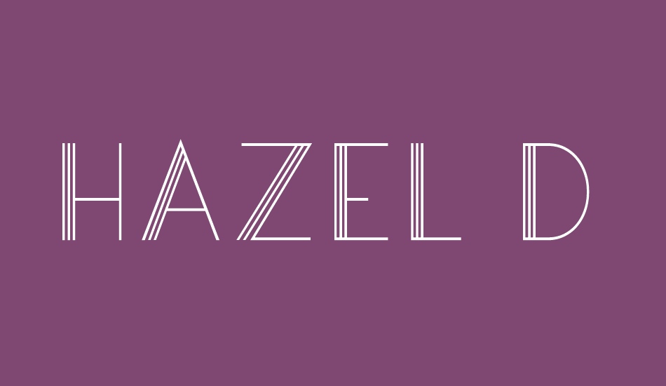 Hazel Deco Light font big