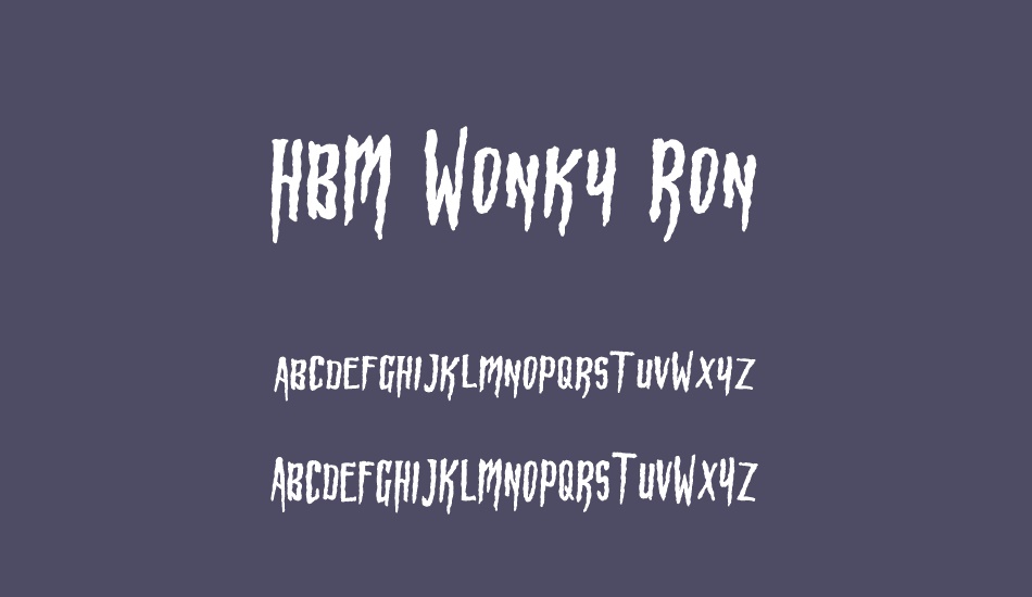 HBM Wonky Ron font