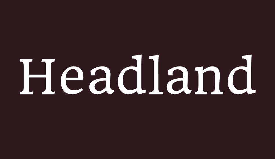 HeadlandOne font big