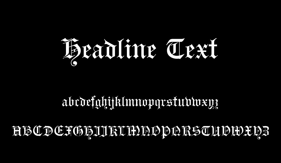 Headline Text font