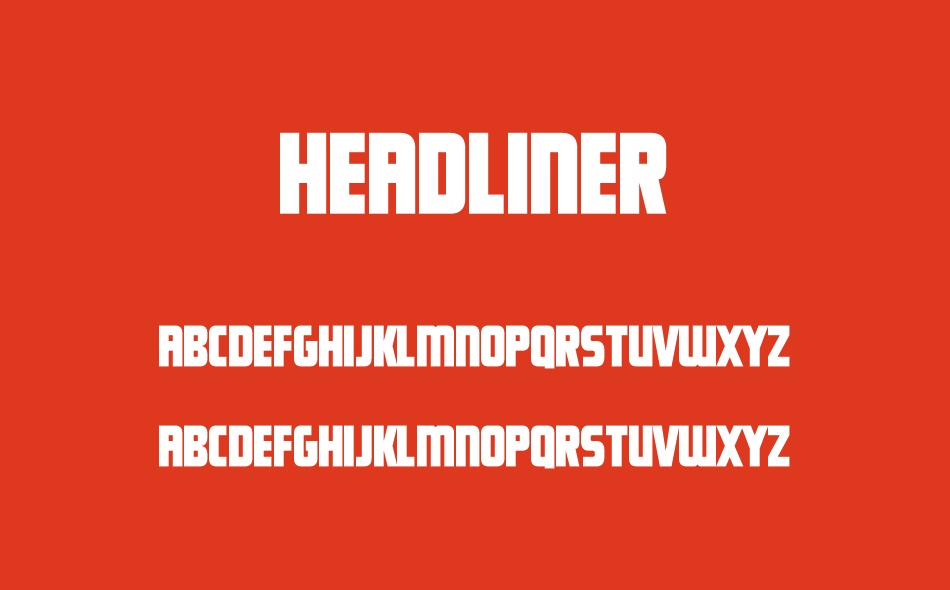 Headliner font