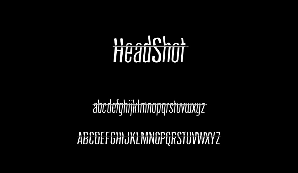 HeadShot font