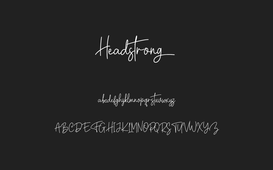 Headstrong font