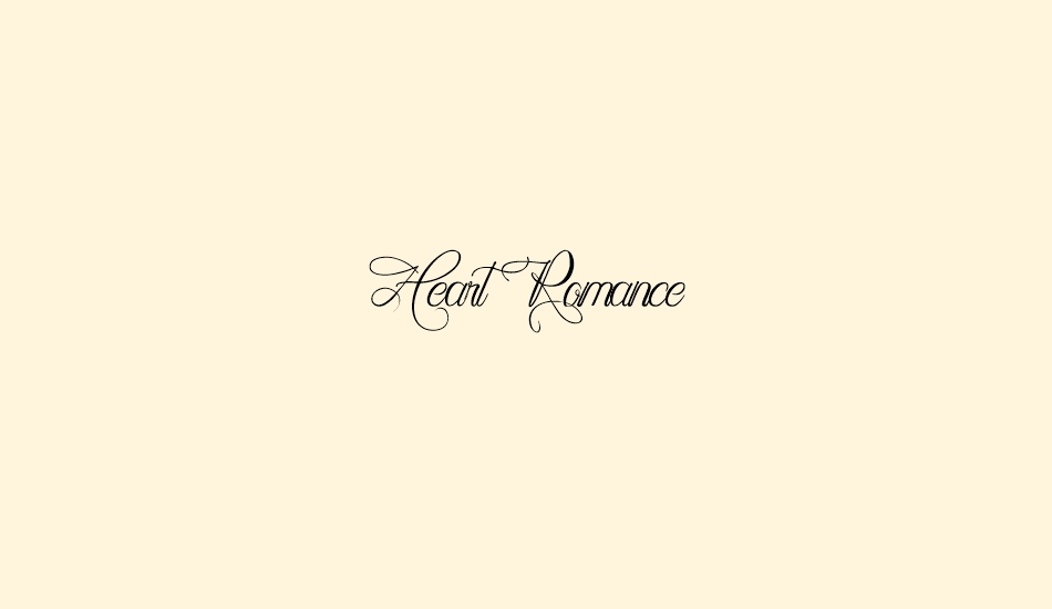 Heart Romance font big