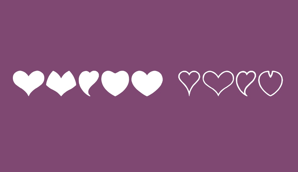 HEART shapes font big