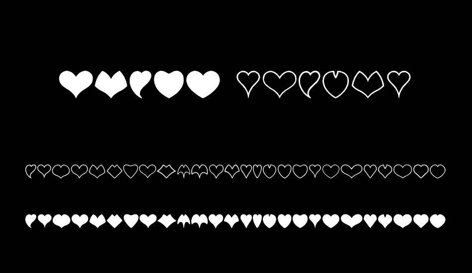 HEART shapes font