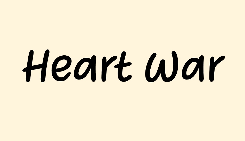 Heart Warming font big