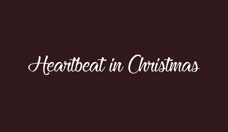 Heartbeat in Christmas font big
