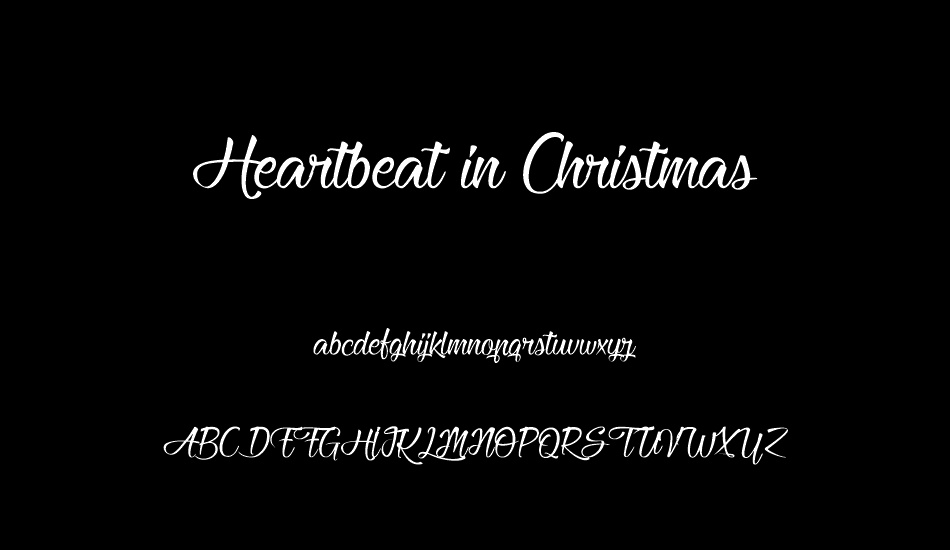 Heartbeat in Christmas font