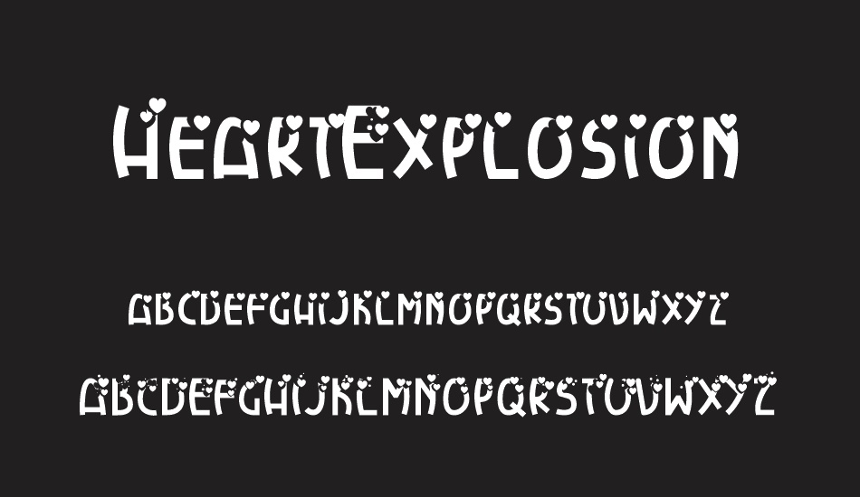 HeartExplosion font