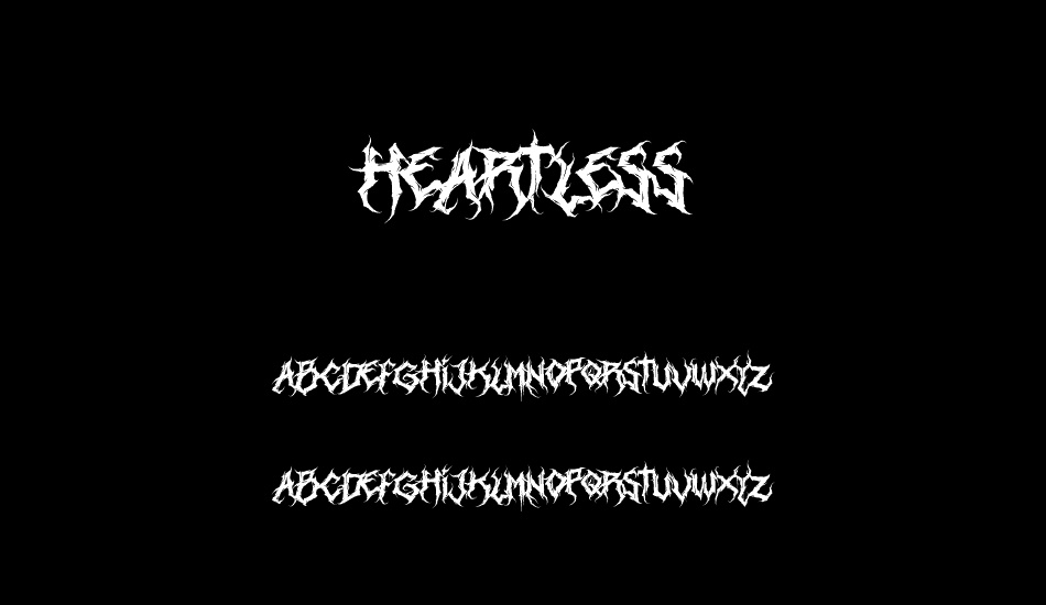 Heartless font