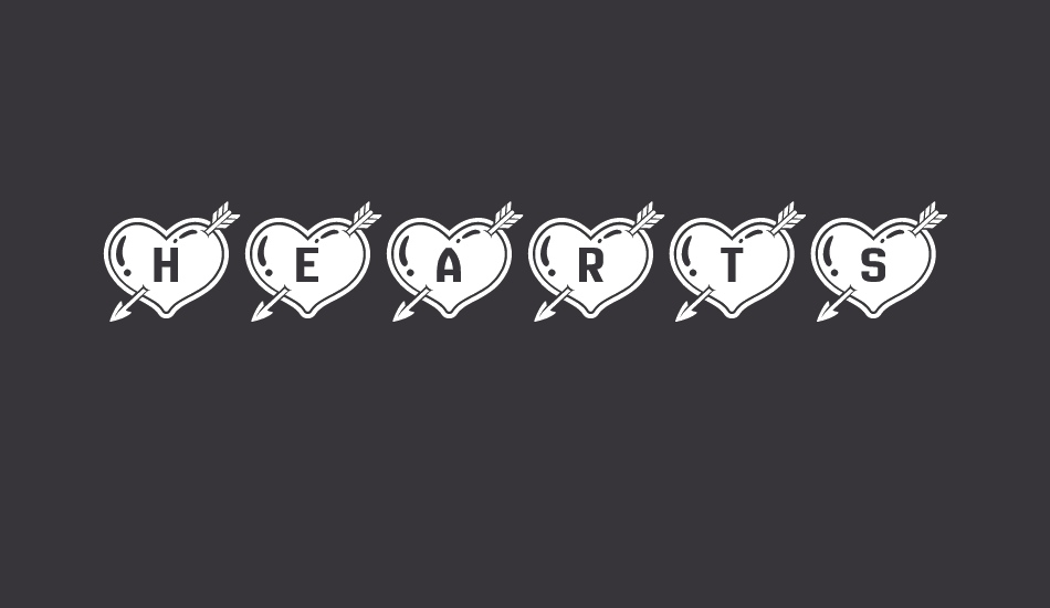 Hearts and Arrows font big