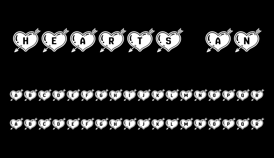 Hearts and Arrows font