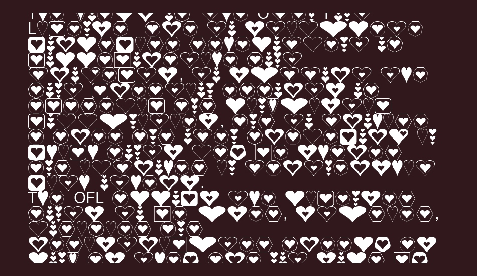Hearts for 3D FX font 1