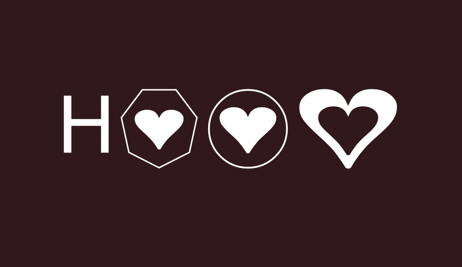 Hearts for 3D FX font big