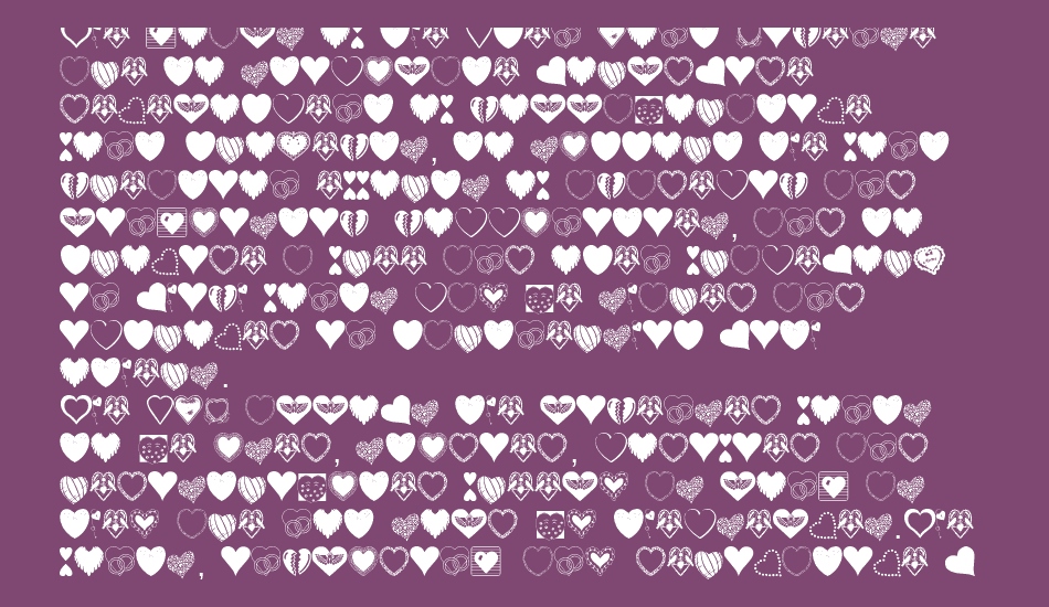 Hearts Galore font 1