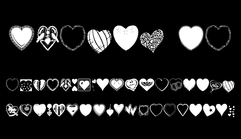 Hearts Galore font