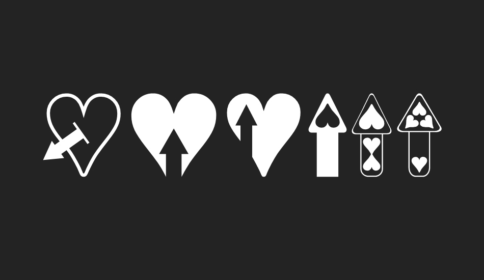 Hearts n Arrows font big